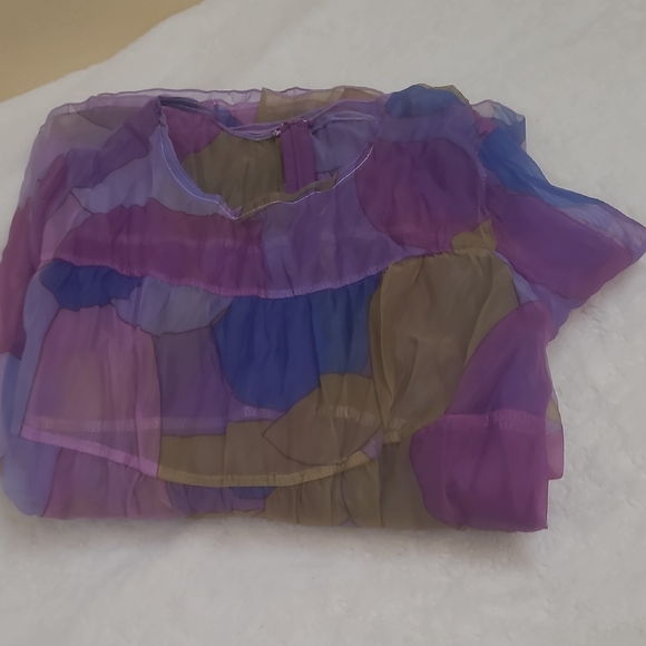 Elegant SHEER Multicolor Maxi Dress - Picture 13 of 13